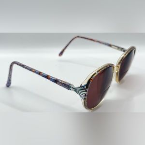 Vintage Wilshire Designs WD8001 Brown Gray Oval Sunglasses Frames Only